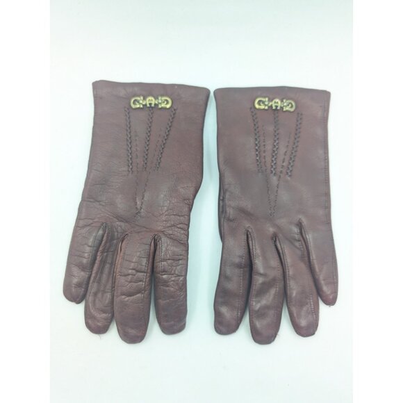 Vtg Etienne Aigner Leather Gloves w/ Angora Nylon Wool Size 8.5  Made in Italy - Picture 1 of 16